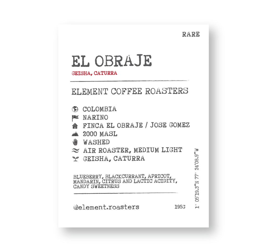 [I]  Colombia El Obraje Washed