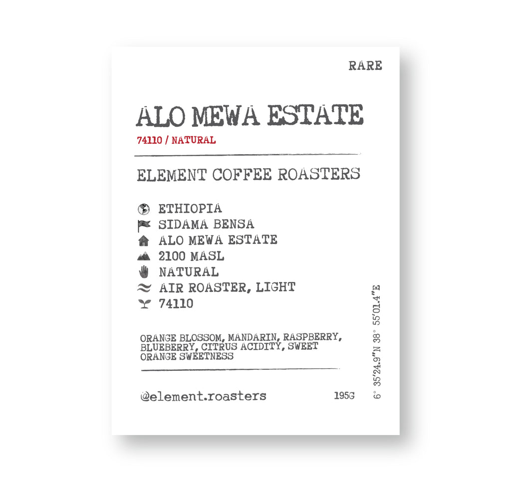 [E]  Ethiopia Alo Mewa Estate Natural