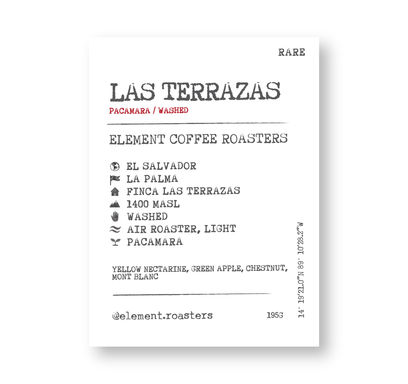 [M]  El Salvador Las Terrazas Washed