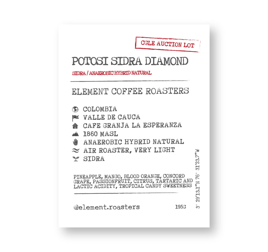 [K]  Colombia Potosi Sidra Diamond Anaerobic Hybrid Natural